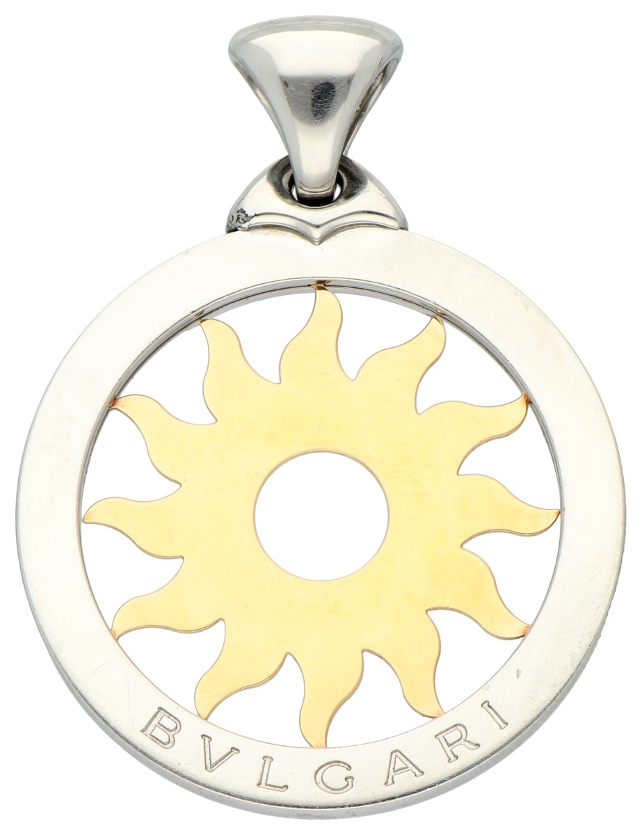 Bvlgari 18K geelgouden/stalen 'Tondo Sun' hanger