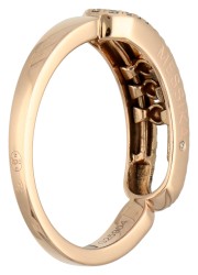 Messika 18K roségouden 'Baby Move Pavé' ring bezet met ca. 0.23 ct. diamant