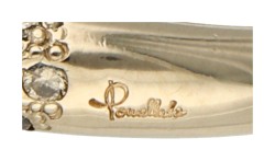 Pomellato 18K geelgouden 'Luna' ring bezet met maansteen en ca. 0.48 ct. diamant