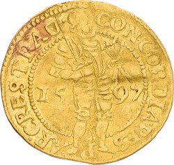 Gouden dukaat. Utrecht. 1597. VF.