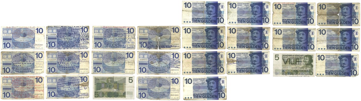 Nederland. Lot 13 Bankbiljetten. Bankbiljetten. Type Complottheorieën. - Fraai.