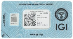 1.06 ct. IGI gecertificeerde natuurlijke diamant