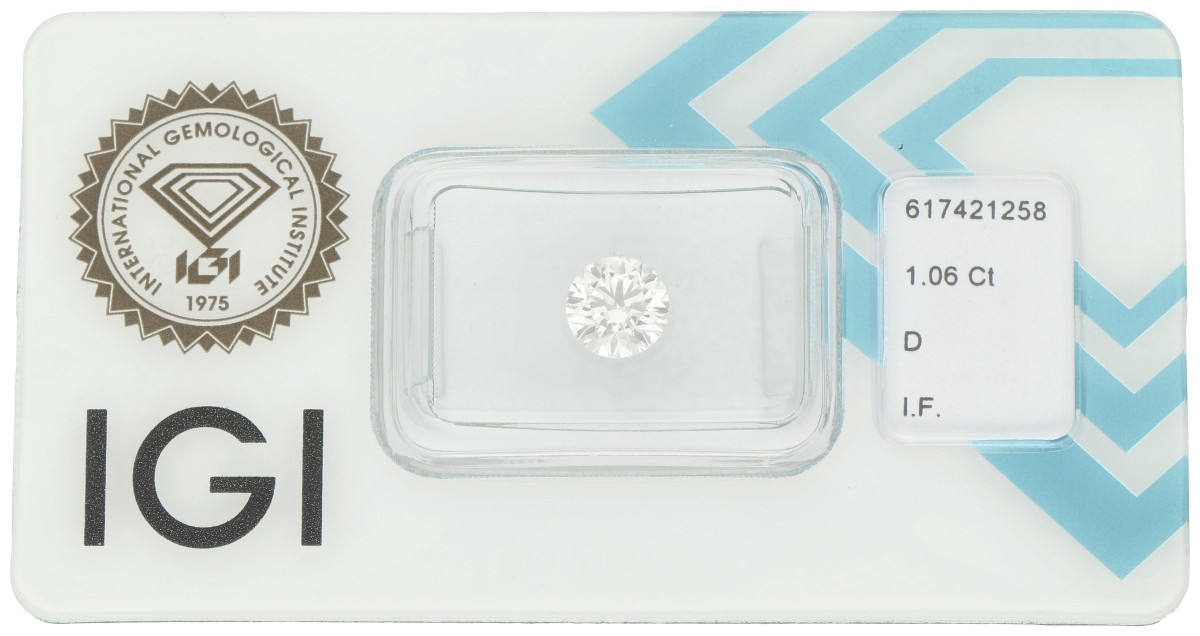 1.06 ct. IGI gecertificeerde natuurlijke diamant