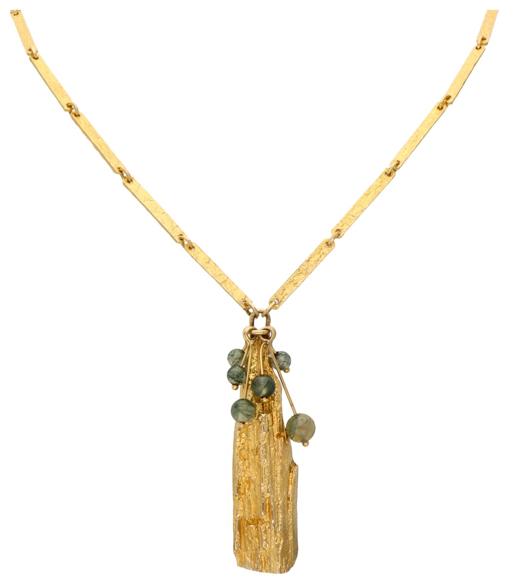 Lapponia 14K geelgouden Lapponia 'Golden Tree' collier door Björn Weckström