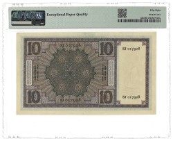 Nederland. 10 Gulden. Bankbiljet. Type 1924-1930. Type Zeeuws Meisje. - PMG 58EPQ