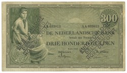 Nederland. 300 Gulden. Bankbiljet. Type 1921. Type Grietje Seel. - Zeer Fraai.
