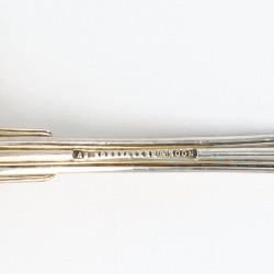 Art Nouveau hors d'oeuvre set (4), Wolfers frères voor A. Bonebakker & Zoon, Brussel / Amsterdam ca. 1900, zilver