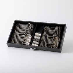 Chippendale bestekcassette (136), M.J. Gerritsen, Zeist 1980, zilver