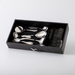 Chippendale bestekcassette (136), M.J. Gerritsen, Zeist 1980, zilver