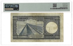 Nederland. 1000 Gulden. Bankbiljet. Type 1945. Type Willem van Oranje. -  PMG 25