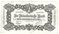 Nederland. 300 Gulden. Bankbiljet. Type 1860. RRR. - Zeer Fraai / Prachtig