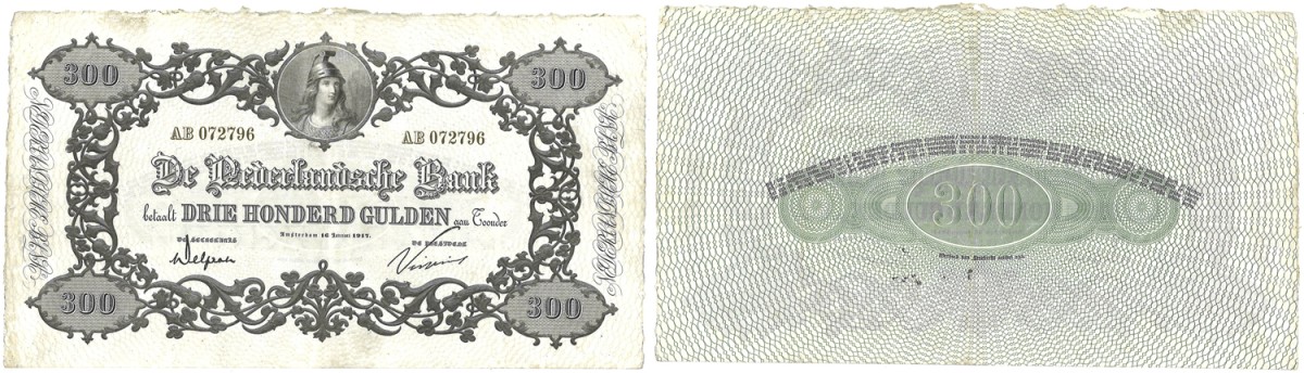 Nederland. 300 Gulden. Bankbiljet. Type 1860. RRR. - Zeer Fraai / Prachtig