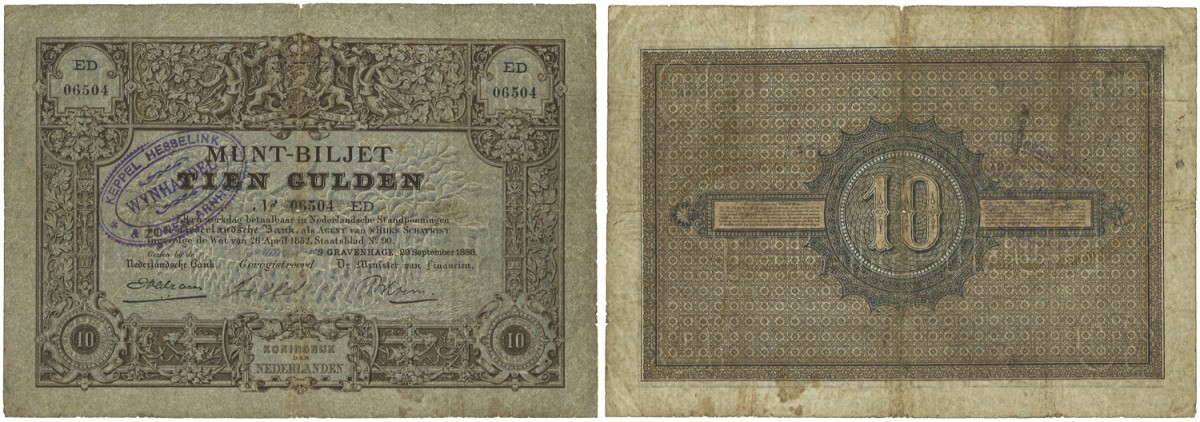 Nederland. 10 Gulden. Bankblijet. Type 1878.  R. - Fraai / Zeer Fraai