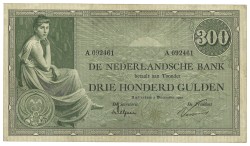 Nederland. 300 Gulden. Bankbiljet. Type 1922. Type Grietje Seel. - Zeer Fraai.