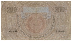 Nederlands. 200 Gulden. Bankbiljet. Type 1921. Type Grietje Seel. - Zeer Fraai.