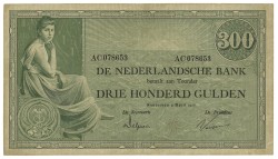 Nederland. 300 Gulden. Bankbiljet. Type 1921. Type Grietje Seel. - Zeer Fraai.