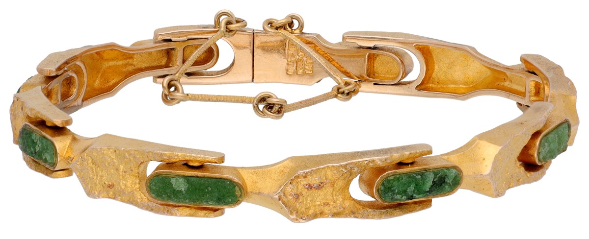 Lapponia 14K geelgouden Namban armband bezet met zoisiet