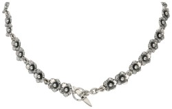 N.E. From Deense design sterling zilveren demi-parure met bloemen