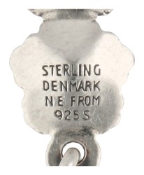 N.E. From Deense design sterling zilveren demi-parure met bloemen