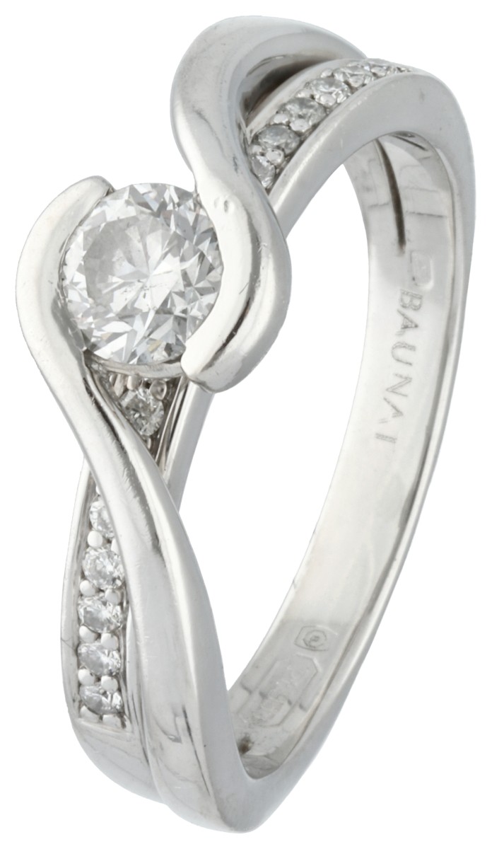 Baunat platina Yasimine ring bezet met ca. 0.50 ct. diamant - GIA gecertificeerd