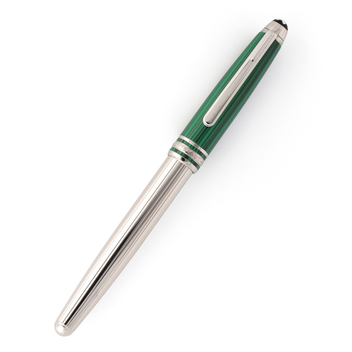 Goudwisselkantoor auction: Montblanc Meisterstück Solitaire Czar Nikolai I ballpoint pen, platinum plated / malachite