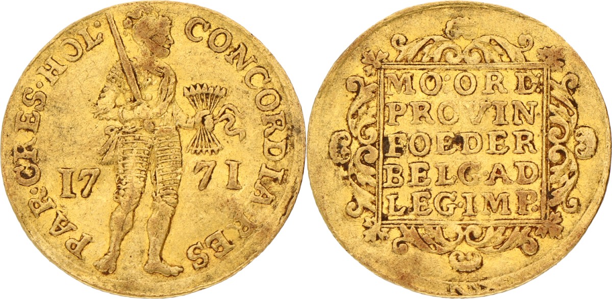 Gouden dukaat. Holland. 1771. VF