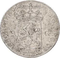 3 Gulden - generaliteit. Holland. 1764. VF