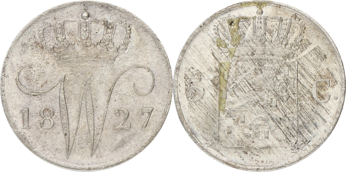 5 Cent. Willem I. 1827 U. UNC