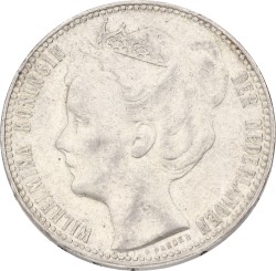 1 Gulden. Wilhelmina. 1904. XF +