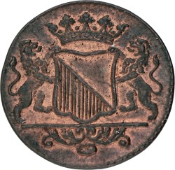 Duit. Utrecht stad. 1755. UNC