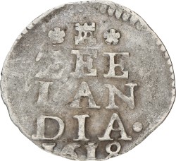 Dubbele stuiver. Zeeland. 1619. VF / XF