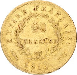 20 Francs. Napoleon. 1813 Fish. VF