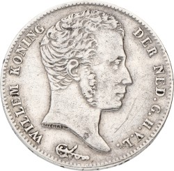 ½ gulden. Willem I. 1829/22/23. VF