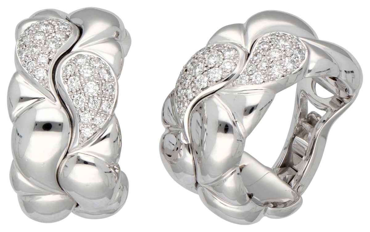 Chopard Casmir 18K witgouden oorclips bezet met diamanten