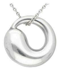 Elsa Peretti voor Tiffany & Co sterling zilveren Eternal circle collier