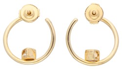 Dinh Van 18K Le Cube geelgouden oorstekers bezet met diamant