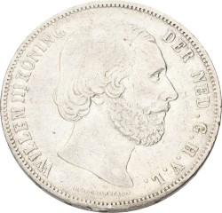 2½ Gulden. Willem III. 1855. VF