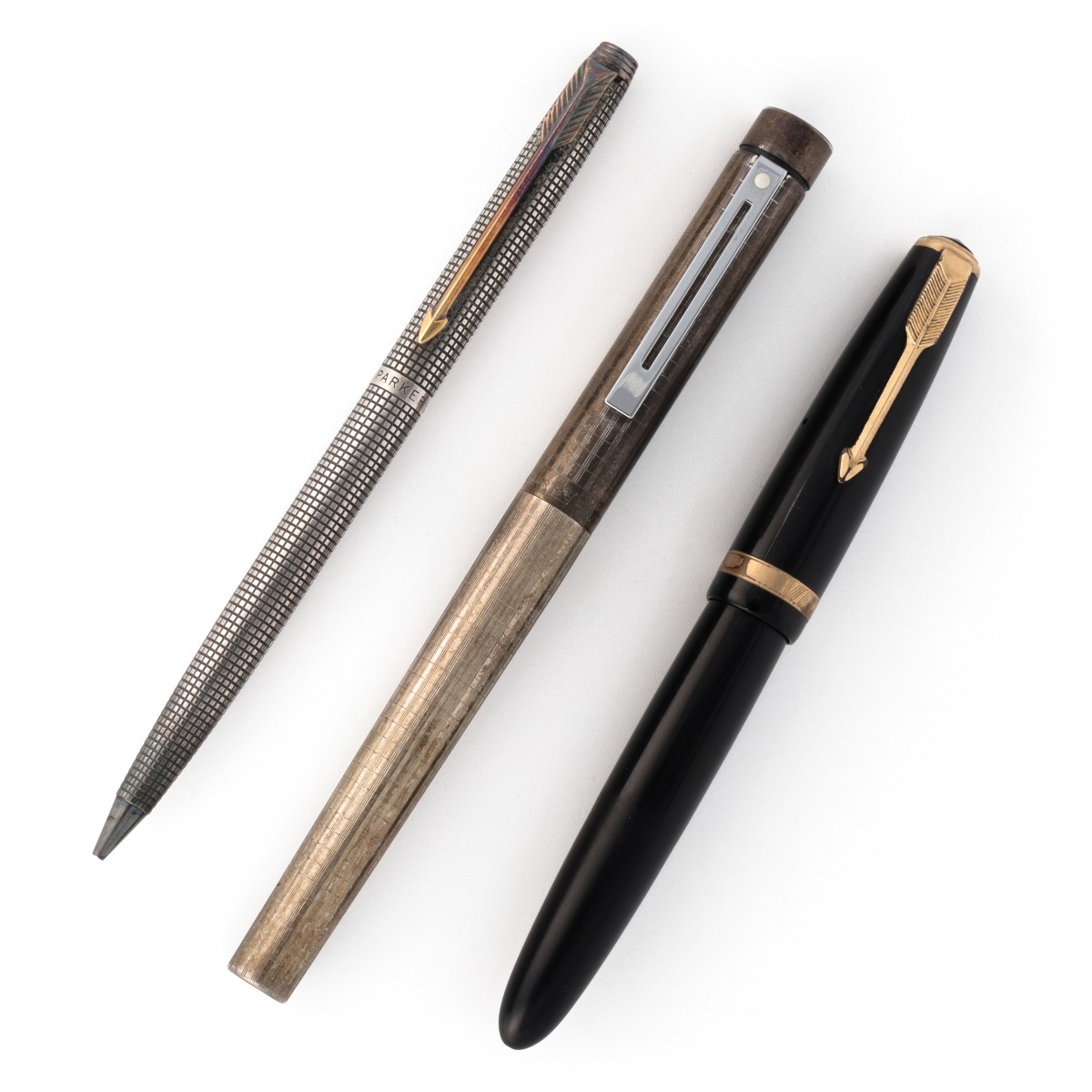 Goudwisselkantoor auction: Parker en Sheaffer vulpennen en vulpotlood, goud / zilver