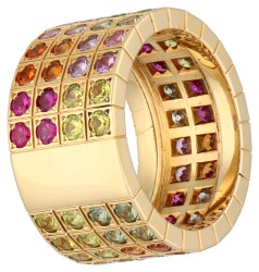 Cartier Lanières  18K geelgouden ring bezet met ca. 5.50 ct. diverse edelstenen