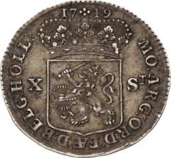 Halve generaliteitsgulden van X stuiver. Holland. 1749. XF