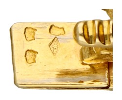 18K Bicolor gouden collier bezet met ca. 1.40 ct. diamanten