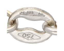 18K witgouden collier met hanger bezet met ca. 2.77 ct. diamanten