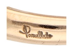 Pomellato 18K roségouden Nudo ring bezet met witte saffier en diamant