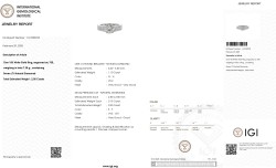 18K witgouden shoulder ring bezet met 2 ct. diamant, IGI-gecertificeerd