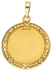 18K geelgouden Plus qu’hier, moins que demain hanger bezet met diamant en robijn