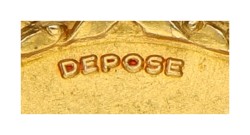 18K geelgouden Plus qu’hier, moins que demain hanger bezet met diamant en robijn