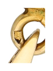 18K geelgouden Plus qu’hier, moins que demain hanger bezet met diamant en robijn