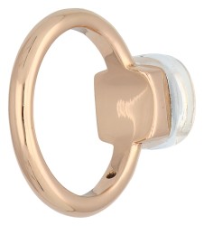 Bigli 18K roségouden Crystal Clear White ring