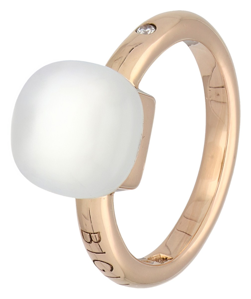 Bigli 18K roségouden Crystal Clear White ring