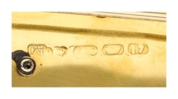 14K Finse design geelgouden broche met opaal door Heikki Kaksonen